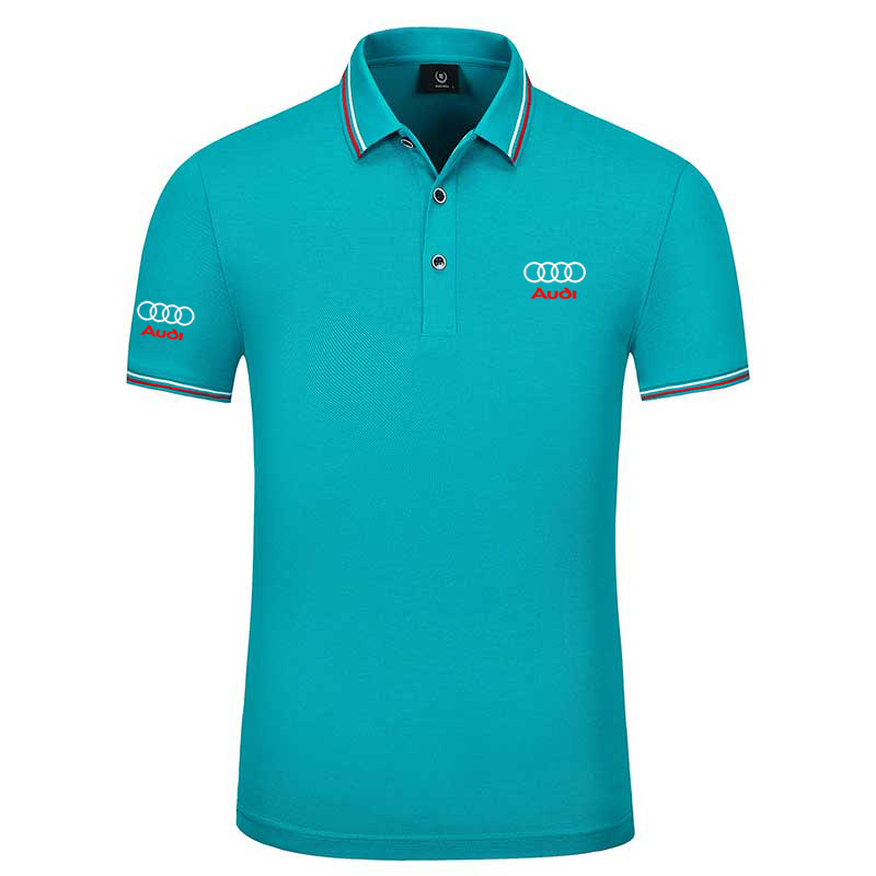 Polo Audi 2022 Manches Courtes en Coton Extensible Piqué Pour Homme